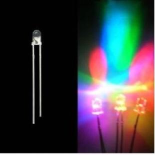 LED 3mm Clear RGB Fast Flashing 2pin