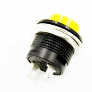 Momentary Button Switch 16mm Yellow