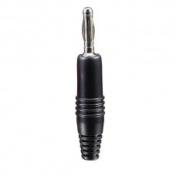 Banana Plug Male 4mm Rubber Black