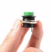 Latching Button Switch 12mm Green