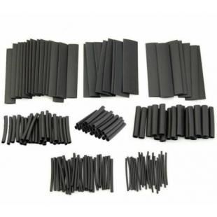 127Pcs Black Glue Weatherproof Heat Shrink Sleeving Tubing Tube Assortment Kit