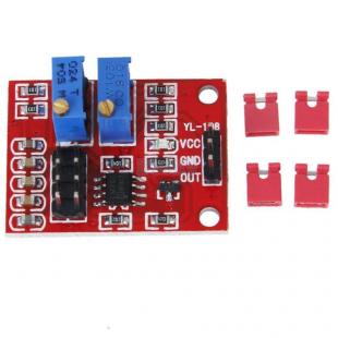 Generator of rectangular waves with adjustable frequency NE555 LM358