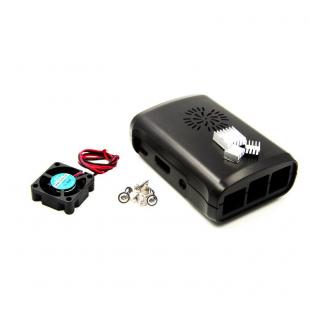 Raspberry send 2 generation shell combination with fan mouth 3 generation B+ general heat distribution fan heat sink