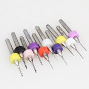 A set of drill bits on the circuit boards 10 pieces