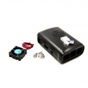 Raspberry send 2 generation shell combination with fan mouth 3 generation B+ general heat distribution fan heat sink