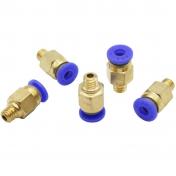 3D printer accessories PC4-M6 pneumatic quick plug hot end remote trachea joint brass feed port